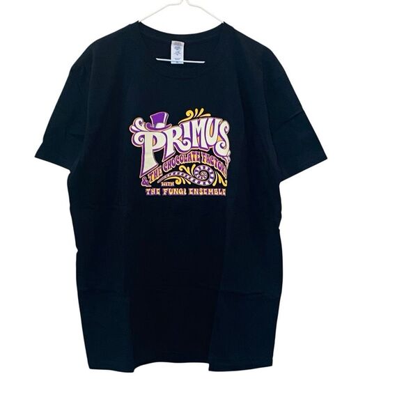 NWOT Primus Chocolate Factory 2014-2015 Tour Pre-Shrunk Cotton Band Tee Black XL - Picture 3 of 4